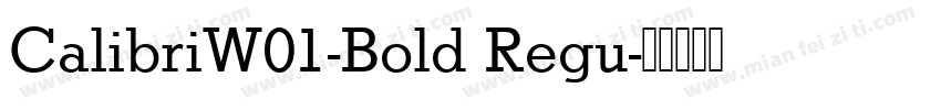 CalibriW01-Bold Regu字体转换